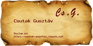Csutak Gusztáv névjegykártya