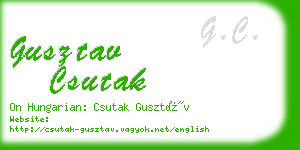 gusztav csutak business card